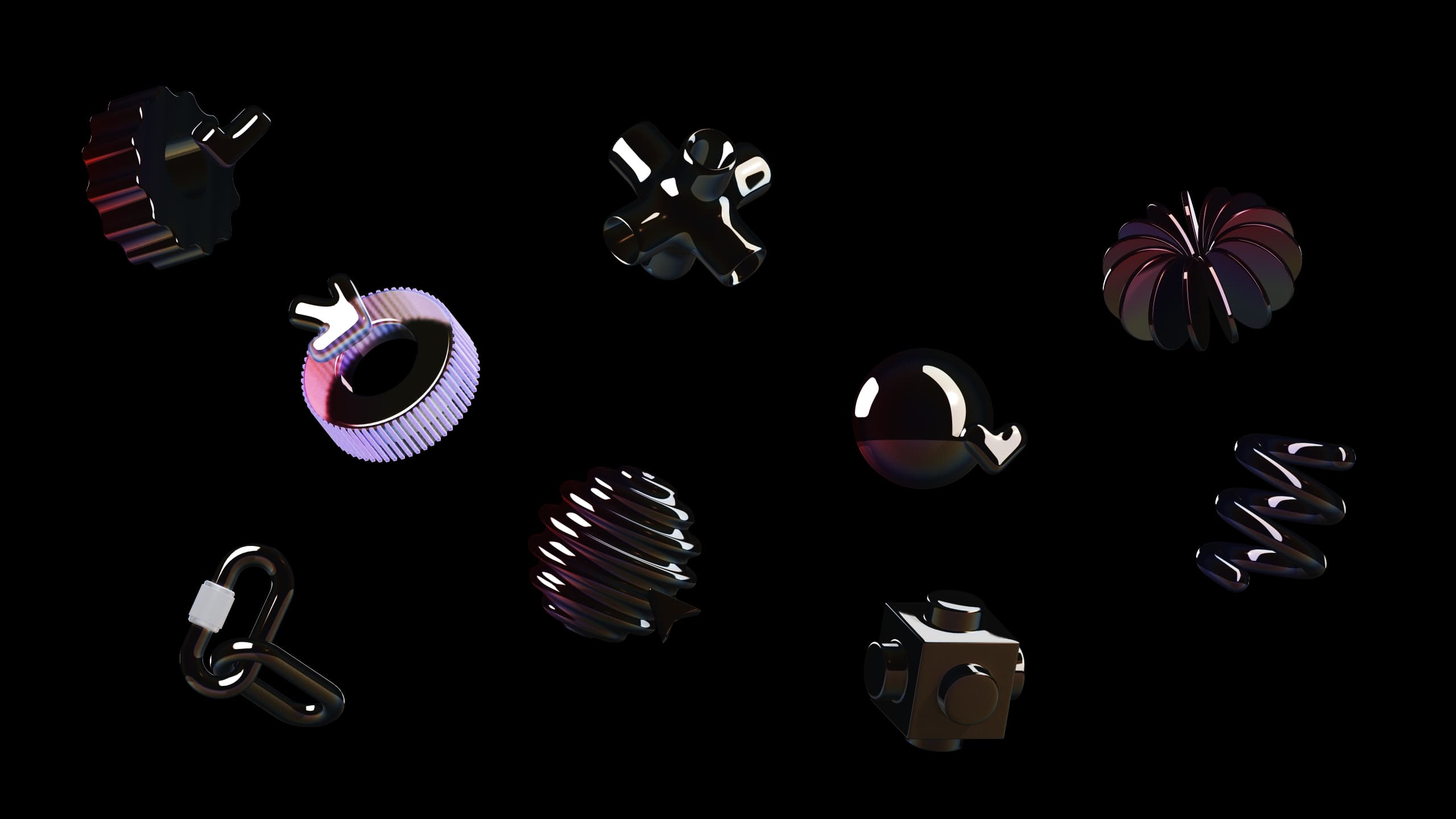 Abstract 3D icon set